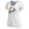 Women's White Indiana Pacers Fanatics Branded Team Pride V-Neck T-Shirt