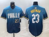 Nike Philadelphia Phillies #23 Hoffman blue majestaic baseball jersey city version 02