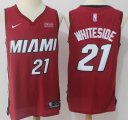 Nike Miami Heat #21 Hassan Whiteside red nba basketball jersey