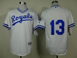 Kansas City Royals 13 Aviles throwback White mlb jersey