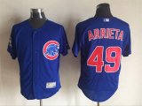 2016 Chicago Cubs #49 Jake Arrieta blue Flexbase Authentic Collection Jersey