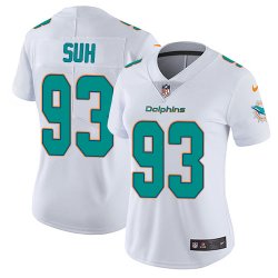 Women Dolphins #93 Ndamukong Suh Nike white Color Rush Limited Jerseys