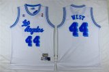 Los Angeles Lakers #44 Jerry West white throwback nba jerseys