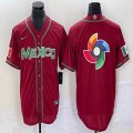 2023 World Cup Mexico red blank majestic baseball jerseys 24