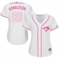 2017 Women Toronto Blue Jays #20 Josh Donaldson white majestic mlb jersey