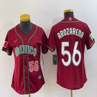 Youth 2023 World Cup Mexico #56 Randy Arozarena red majestic baseball jerseys 02