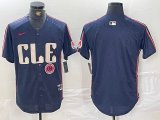 Nike Cleveland Indians blank blue majestic baseball jersey -BD 07