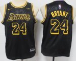 Youth Nike Los Angeless Lakers #24 Kobe Bryant black fashion basketball Jersey-S8