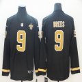 New Orleans Saints #9 Drew Brees Nike black Color Rush Limited long sleeves Jersey