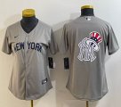 Youth Nike New York Yankees blank gray MLB baseball Jersey -BD 03