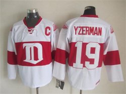 Detroit Red Wings #19 Steve Yzerman White hockey Jerseys C patch