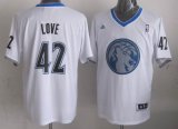 Adidas Minnesota Timberwolves 42 Kevin Love white 2013 NBA Christmas Jerseys