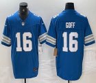 Nike Detroit Lions #16 Jared Goff blue Vapor F.U.S.E. Limited Jersey -BD