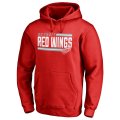 Men's Detroit Red Wings Fanatics Branded Red Iconic Collection On Side Stripe Pullover Hoodie