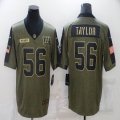 Nike New York Giants #56 Lawrence Taylor green 2021 Salute to Service Limited Jersey