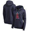 Los Angeles Angels of Anaheim Women's Plus Sizes Primary Team Logo Pullover Hoodie - Navy