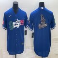 2020 World Series Los Angeles Dodgers blank blue green white red majestic baseball Jerseys-BD 03