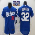 Nike Los Angeles Dodgers 32# Sandy Koufax blue mlb baseball jerseys 2020 Dodger World Series Champions