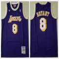 Los Angeless Lakers #8 Kobe Bryant purple throwback basketball Jersey with 98th-TY