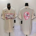 New York Yankees blank beige baseball jerseys Joint Name 15