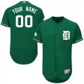 Custom Detroit Tigers Green Flexbase Authentic Collection Jersey