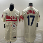 Nike Los Angeles Angels #17 Shohei Ohtani beige Flexbase Authentic Collection Jersey-BD