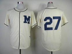 2014 Milwaukee Brewers GOMEZ 27 beige mlb Jersey