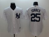 New York Yankees #25 Torres white majestic baseball jersey