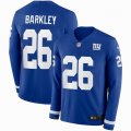 New York Giants #26 Saquon Barkley blue Color Rush Limited Jersey long sleeves