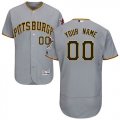 Custom Pittsburgh Pirates gray Flexbase Authentic Collection Jersey