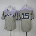 New York Yankees #15 Grey new stitched MLB baseball Jerseys