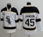 Chicago White Sox #45 Michael Jordan white MLB baseball Hooded Sweatshirt