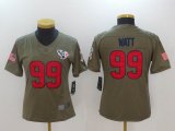 Women Nike Houston Texans #99 J.J. Watt green USA flag Color Rush Limited Jersey