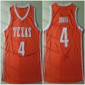 Texas Longhorns #4 orange NCAA Basketball Throwback Jersey-TY