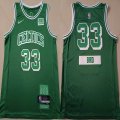 Boston Celtics #33 Larry Bird green nba basketball jerseys 75Th -XD