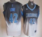 Minnesota Timberwolves #42 Kevin Love Black Grey NBA Revolution 30 Jerseys