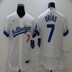 New Los Angeles Dodgers #7 Julio Urias white Flexbase Authentic Collection Jersey