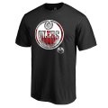 Men's Edmonton Oilers Fanatics Branded Black Banner Wave T-Shirt