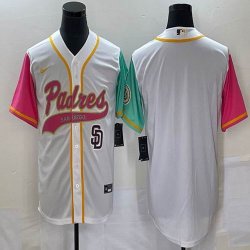 Nike San Diego Padres blank white red majestic baseball jerseys city version 01