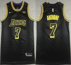 Nike NBA Los Angeles Lakers #7 Carmelo Anthony black snake skin nba basketball Jersey-XD