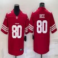 Nike 49ers #80 Jerry Rice Red Color Rush Limited Jersey-BD