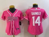 Youth Nike Minnesota Vikings Sam Darnold pink baseball jerseys Joint name-BD