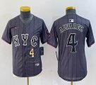 Youth Nike New York Mets #4 Yordan Alvarez gray majestic majestic baseball jerseys city version 01