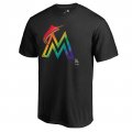 Men's Miami Marlins Fanatics Branded Pride Black T-Shirt