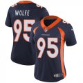 Women Nike Denver Broncos #95 Derek Wolfe blue Color Rush Limited Jersey