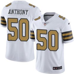 New Orleans Saints #50 Anthony Nike White Color Rush Limited Jersey