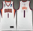 Nike Phoenix Suns #1 Devin Booker white NBA basketball Jerseys 6 patch-XD