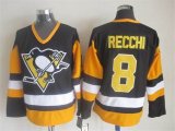 Pittsburgh Penguins #8 Mark Recchi Black Throwback CCM Ice hockey jersey