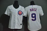 Youth Chicago Cubs #9 Javier Baez white majestic baseball jersey