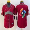 Youth 2023 World Cup Mexico blank red majestic baseball jerseys 07